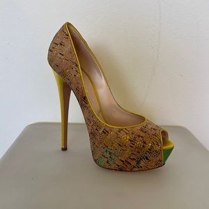 Casadei platform peep toe